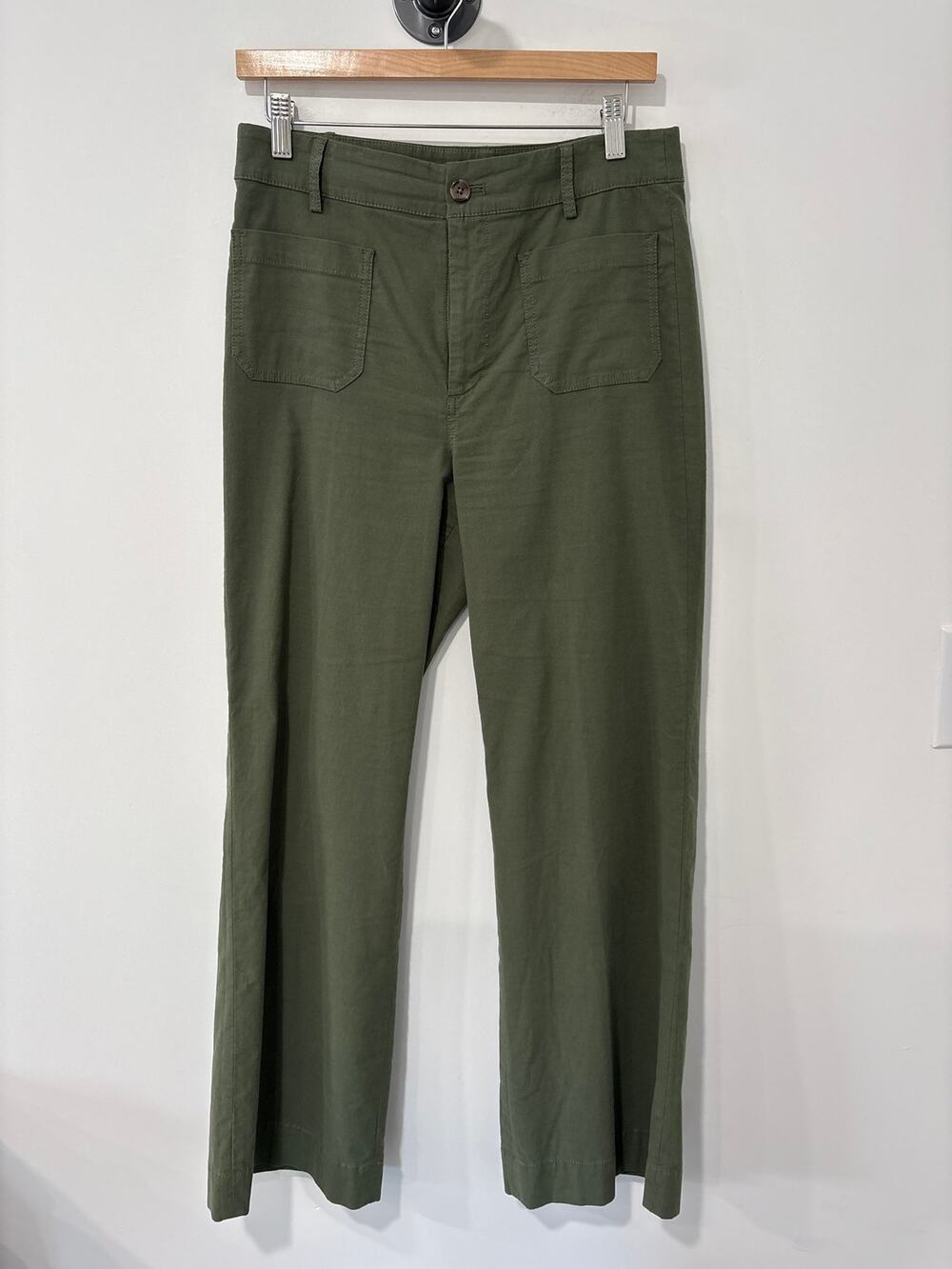 J. Crew Wide Leg Sailor Pocket Pants Green Size 28